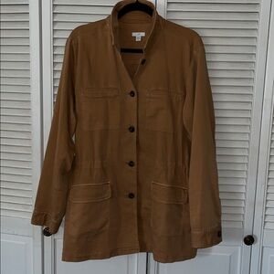 J. Jill Garment-Dyed Anorak Light Toffee jacket